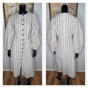 Yune Ho 100% Cotton Button Up Stripe Shirt Dress Sz AU 36 / US 4